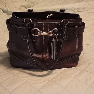 Coach Brown Leather Hampton Pocketbook Shoulder Bag